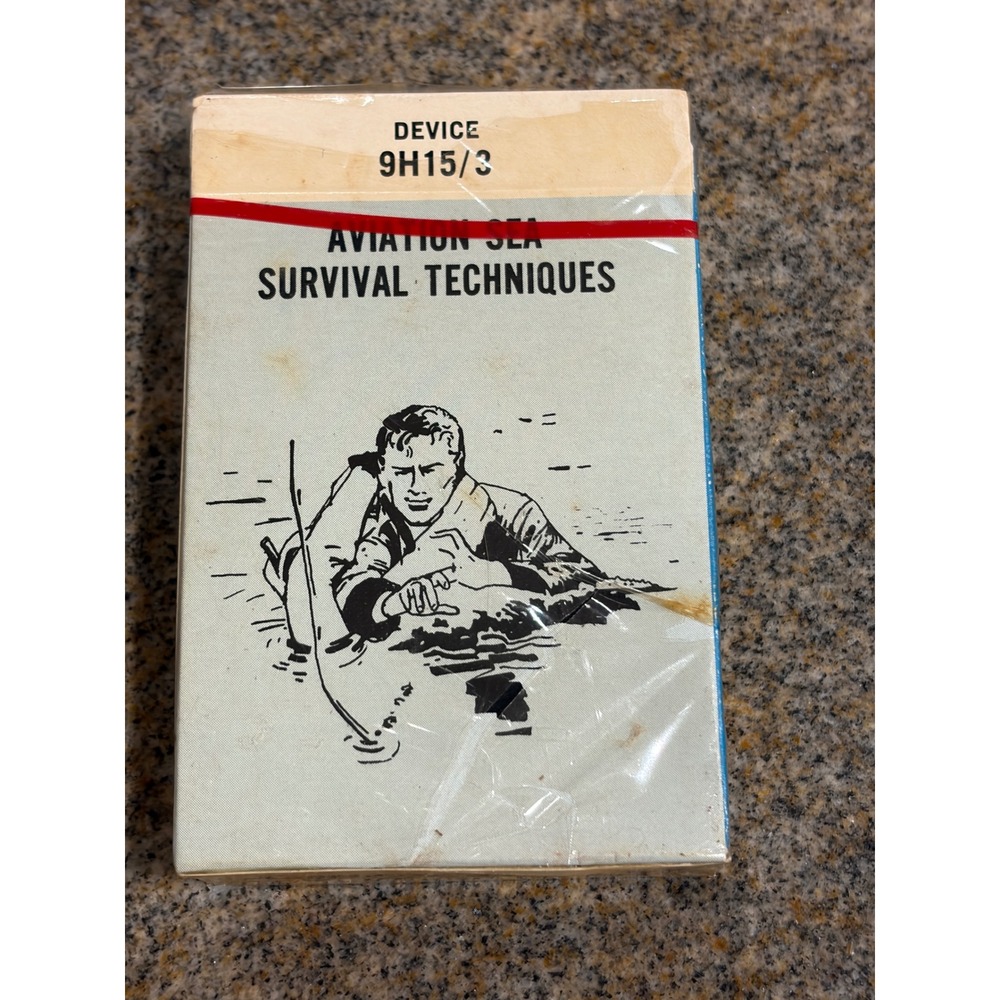 1973 US Navy Aviation Sea Survival Techniques Training Cards Sealed Military